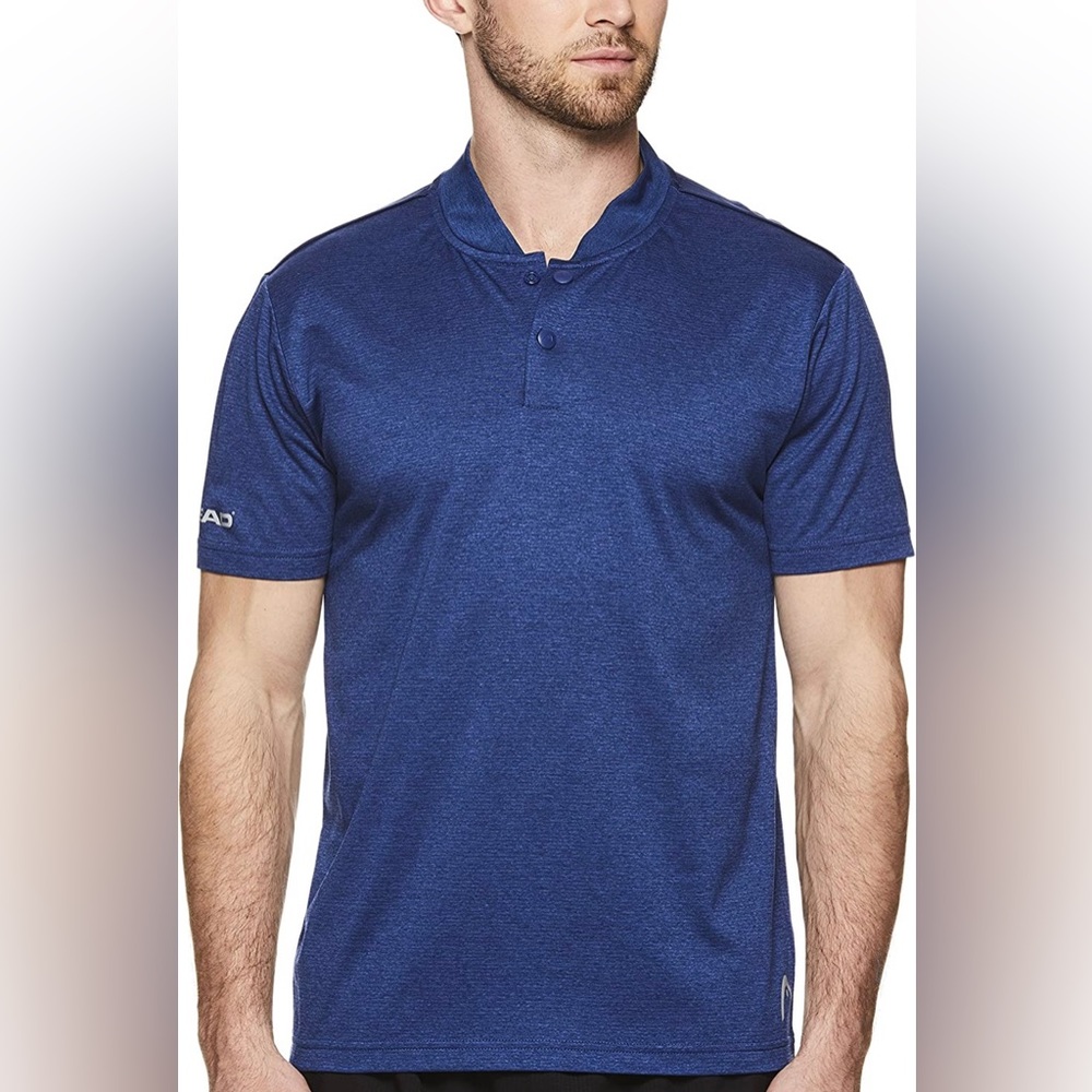 NWT HEAD Vista Henley Tennis Shirt XL Estate Blue Heather